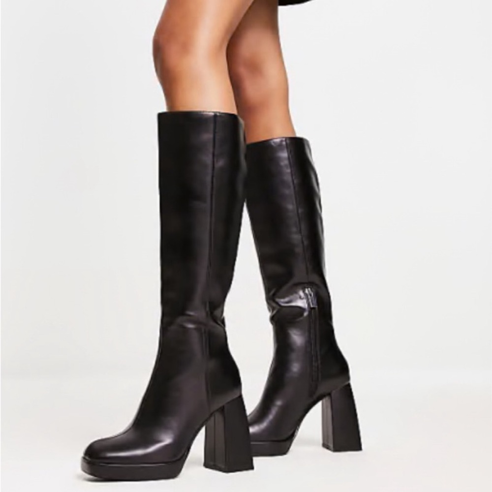 Bershka Knee High Platform Boots